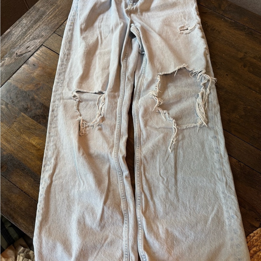 Free People We the Free high waist wide leg jeans size 29 distressed - Picture 2 of 8
